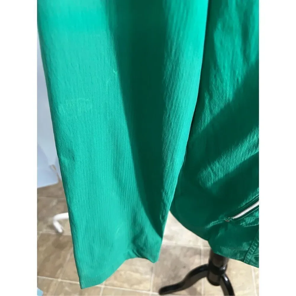 Zenergy Chicos Stripe Jacket Size 1 Green full Zipper Stretch Pocket Outdoor